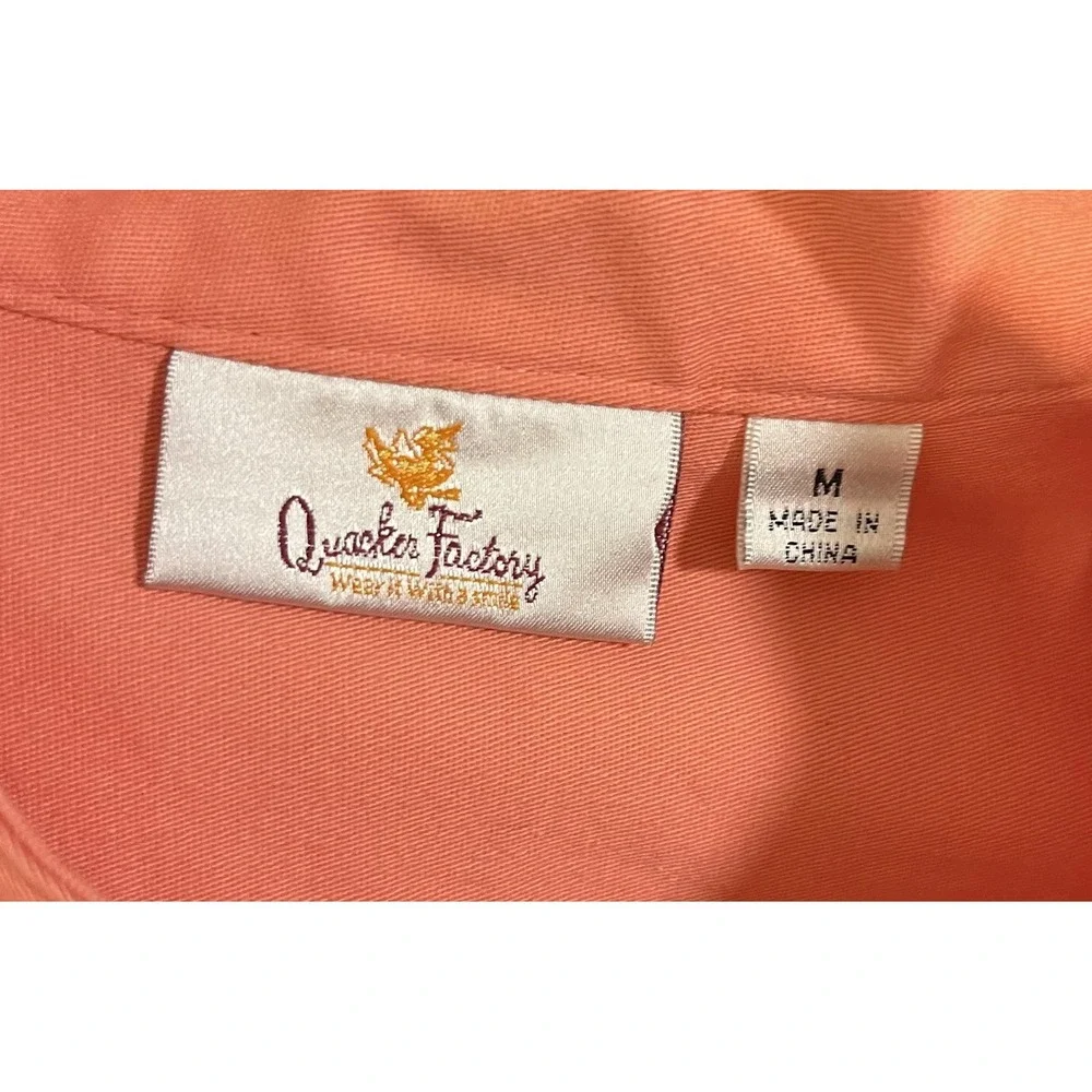 Quacker Factory Jacket Womens Medium Pink Embroidered Butterfly Floral Full Zip‎